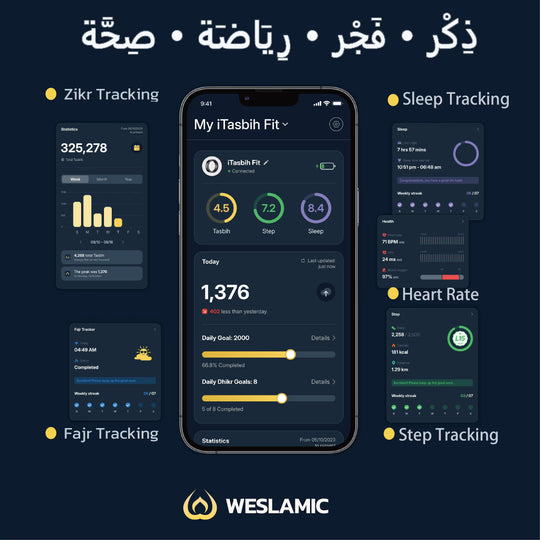 Weslamic iTasbih FIT smart dhikr with health tracking